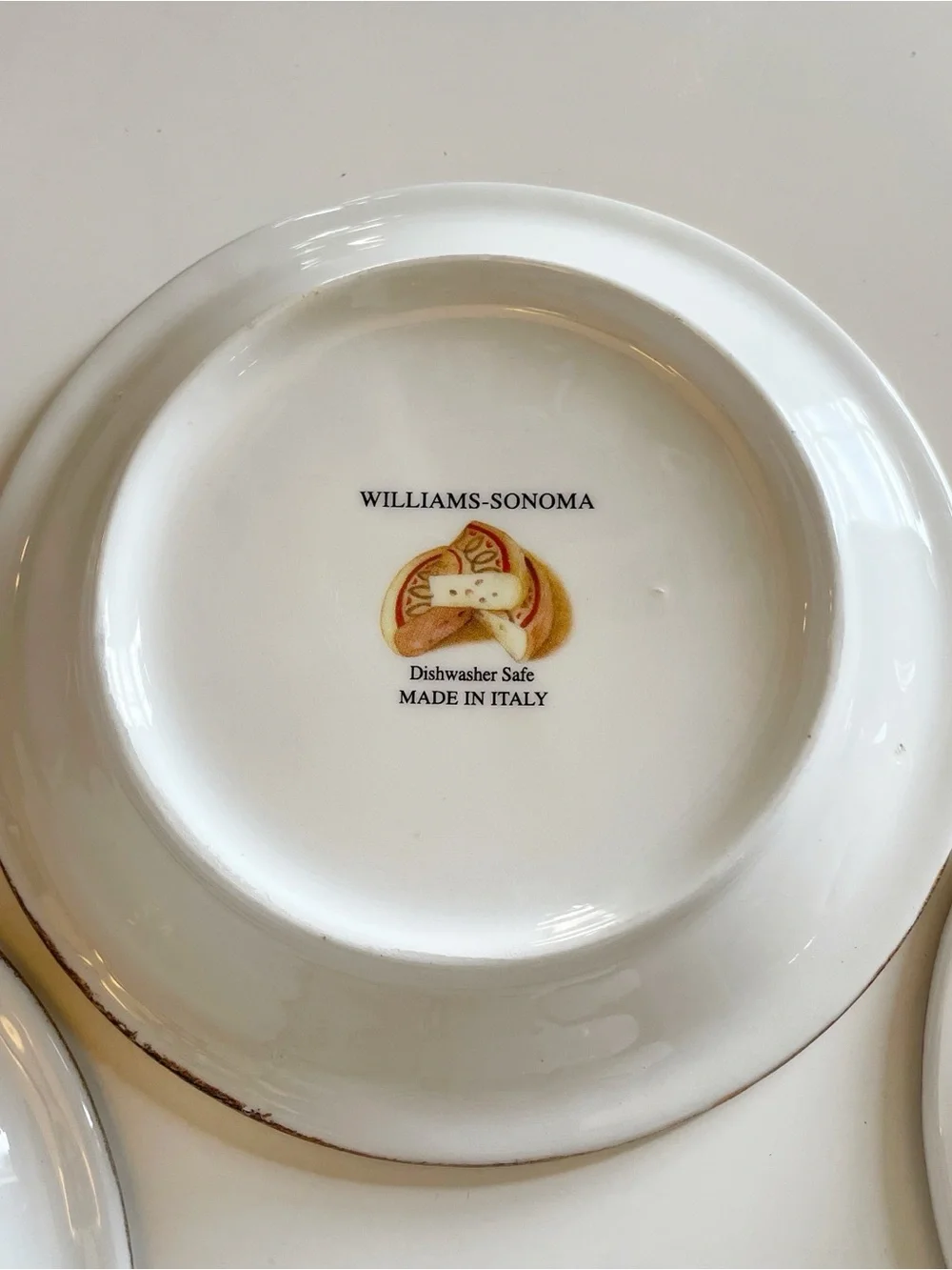 Williams Sonoma Set Of 4 Fromage Cheese Appetizer Plates